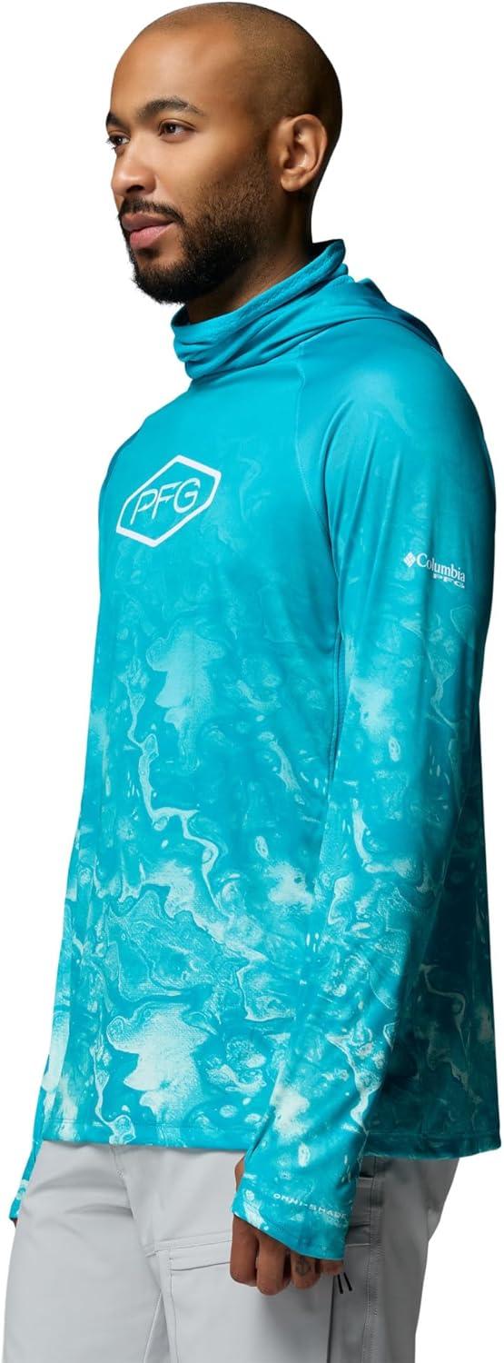 imageColumbia mens Pfg Super Terminal Tackle Vent HoodieOcean Teal Aerials Fade
