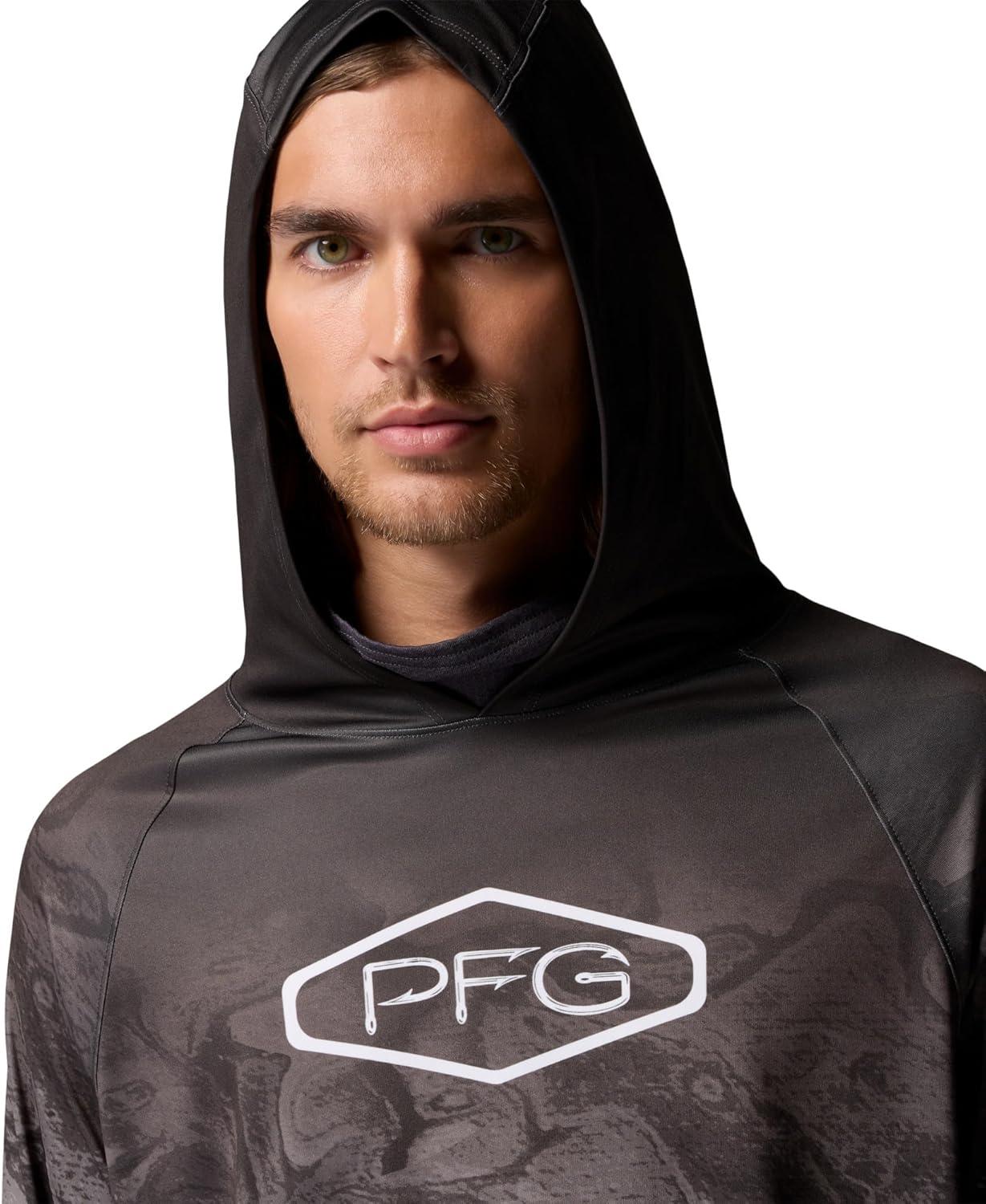 imageColumbia mens Pfg Super Terminal Tackle Vent HoodieShark Aerials Fade