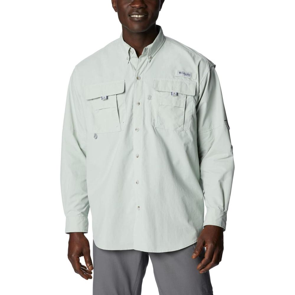 imageColumbia Mens PFG Bahama II Long Sleeve Fishing ShirtCool Green