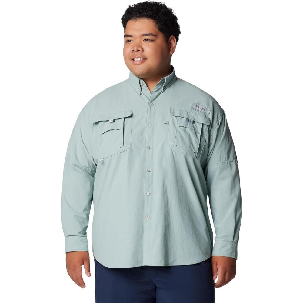 imageColumbia Mens PFG Bahama II Long Sleeve Fishing ShirtCrushed Blue