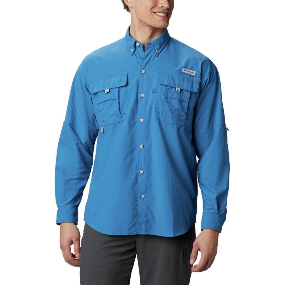 imageColumbia Mens PFG Bahama II Long Sleeve Fishing ShirtDark Pool