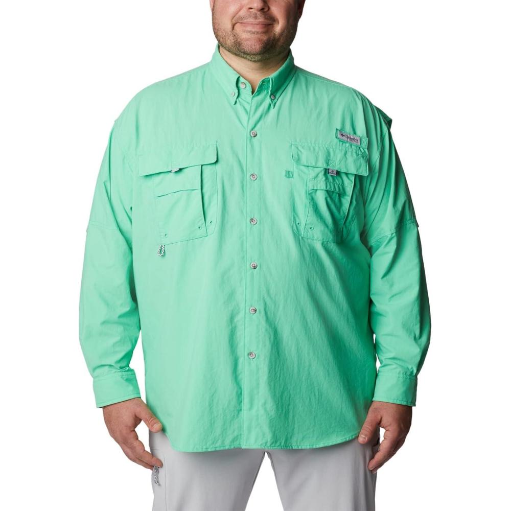 imageColumbia Mens PFG Bahama II Long Sleeve Fishing ShirtLight Jade