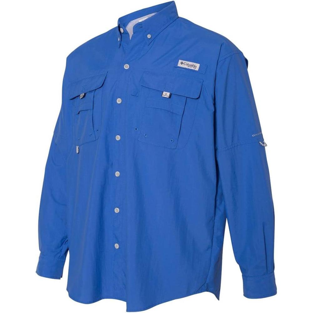 imageColumbia Mens PFG Bahama II Long Sleeve Fishing ShirtMarine Blue