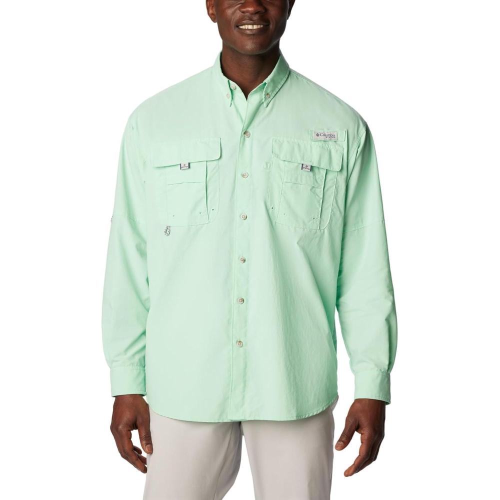 imageColumbia Mens PFG Bahama II Long Sleeve Fishing ShirtMint Cay