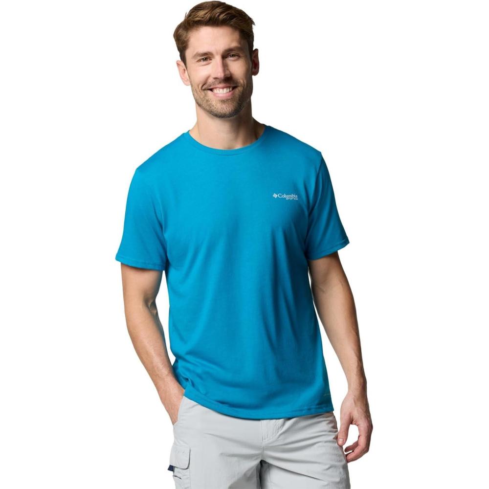 imageColumbia Mens PFG Fish Flag II Short SleeveBlue EchoLavender Pearl Gradient