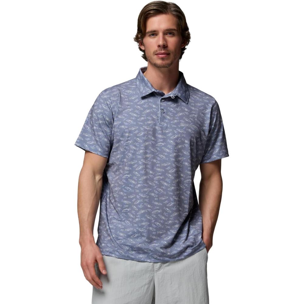 imageColumbia Mens PFG Super Slack Tide II Stretch PoloNew Moon Nw Catch