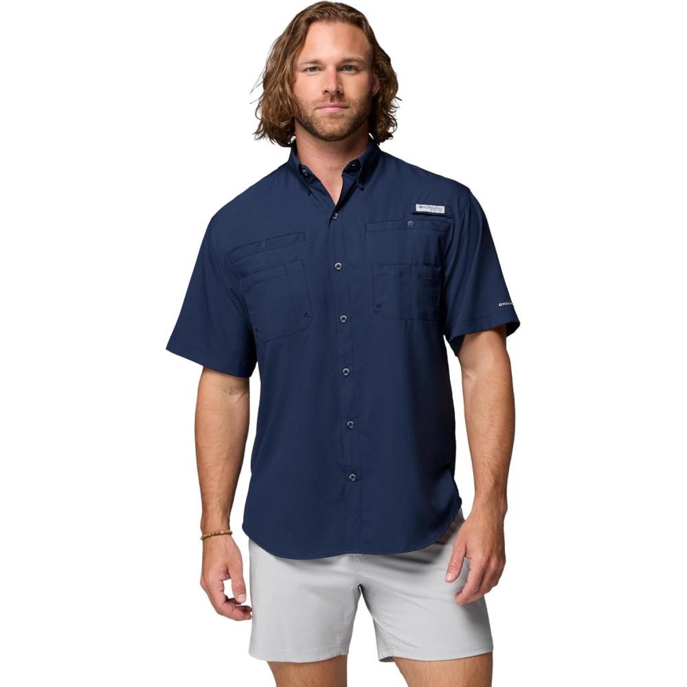 imageColumbia Mens PFG Tamiami II Short Sleeve ShirtCollegiate Navy