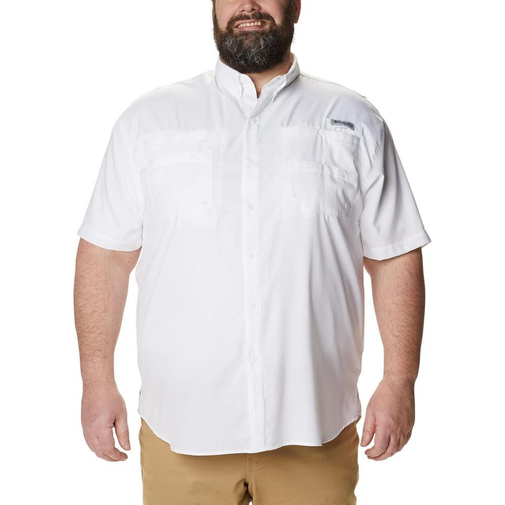 imageColumbia Mens PFG Tamiami II Short Sleeve ShirtWhite Legacy