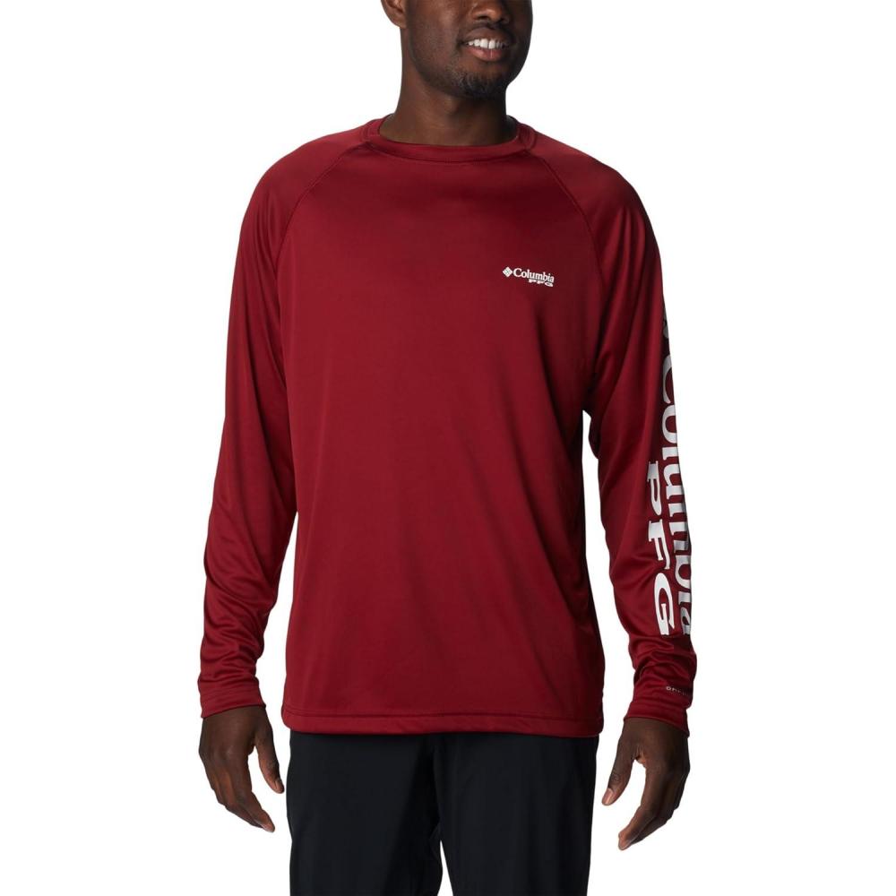imageColumbia Mens PFG Terminal Tackle Long Sleeve ShirtBeetWhite Logo