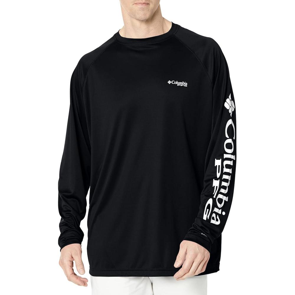imageColumbia Mens PFG Terminal Tackle Long Sleeve ShirtBlackCool Grey Logo