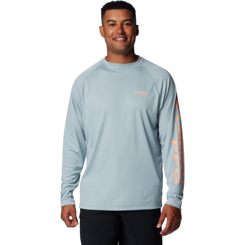 imageColumbia Mens PFG Terminal Tackle Long Sleeve ShirtCrushed BlueBright Nectar Logo