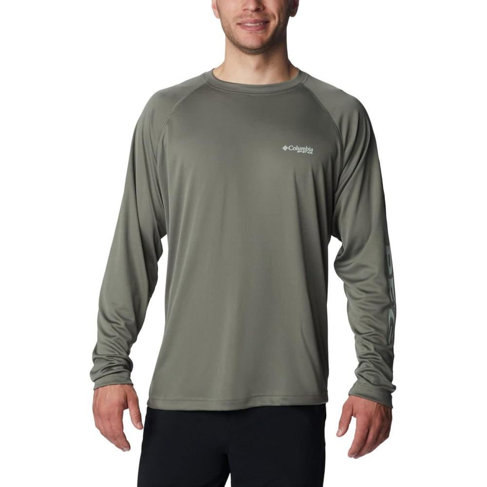 imageColumbia Mens PFG Terminal Tackle Long Sleeve ShirtCypressCool Green Logo