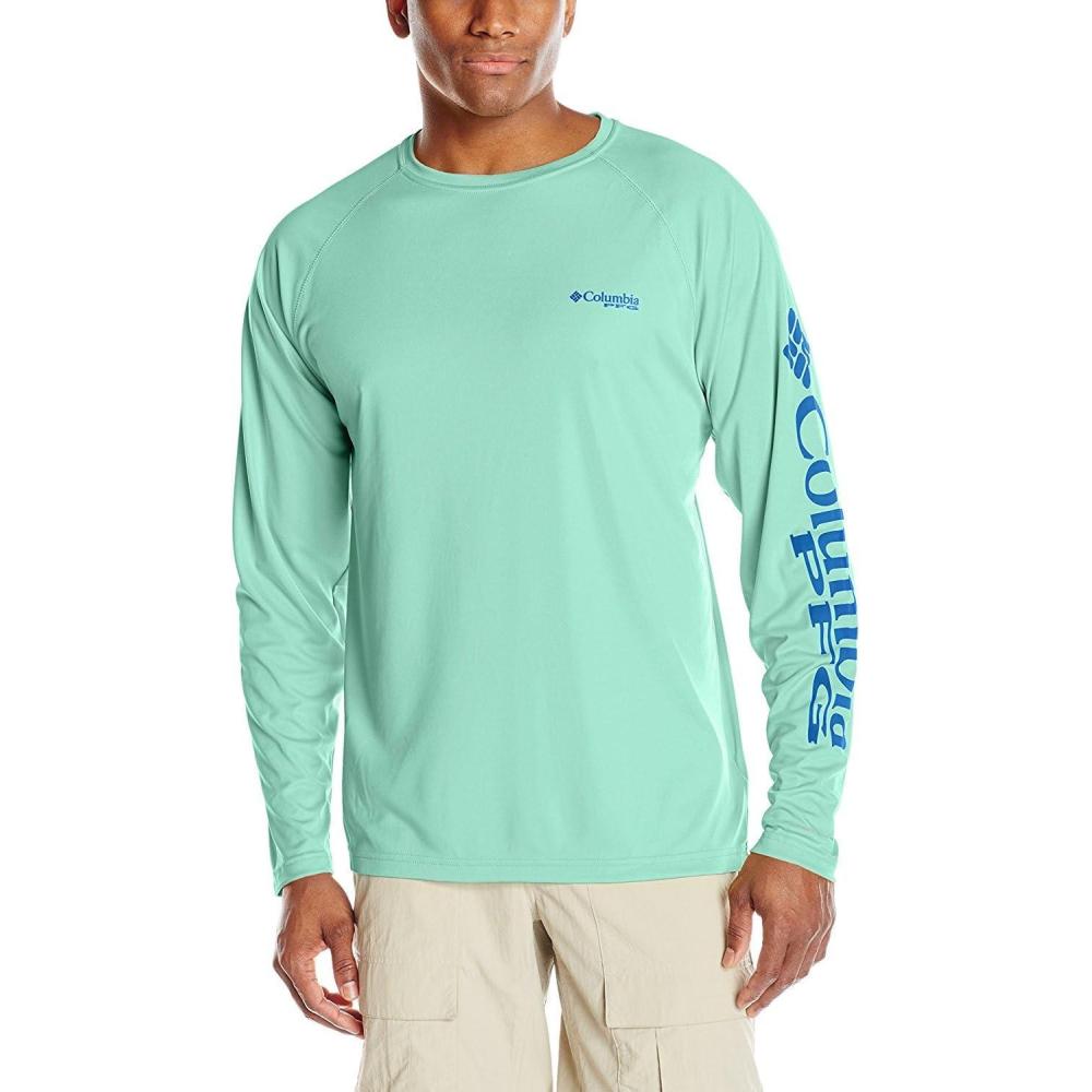 imageColumbia Mens PFG Terminal Tackle Long Sleeve ShirtKelpHarbor Blue Logo