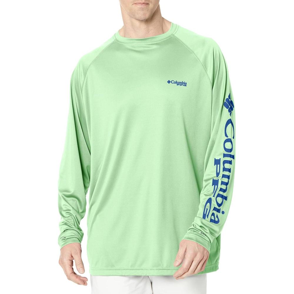 imageColumbia Mens PFG Terminal Tackle Long Sleeve ShirtKey WestVivid Blue Logo