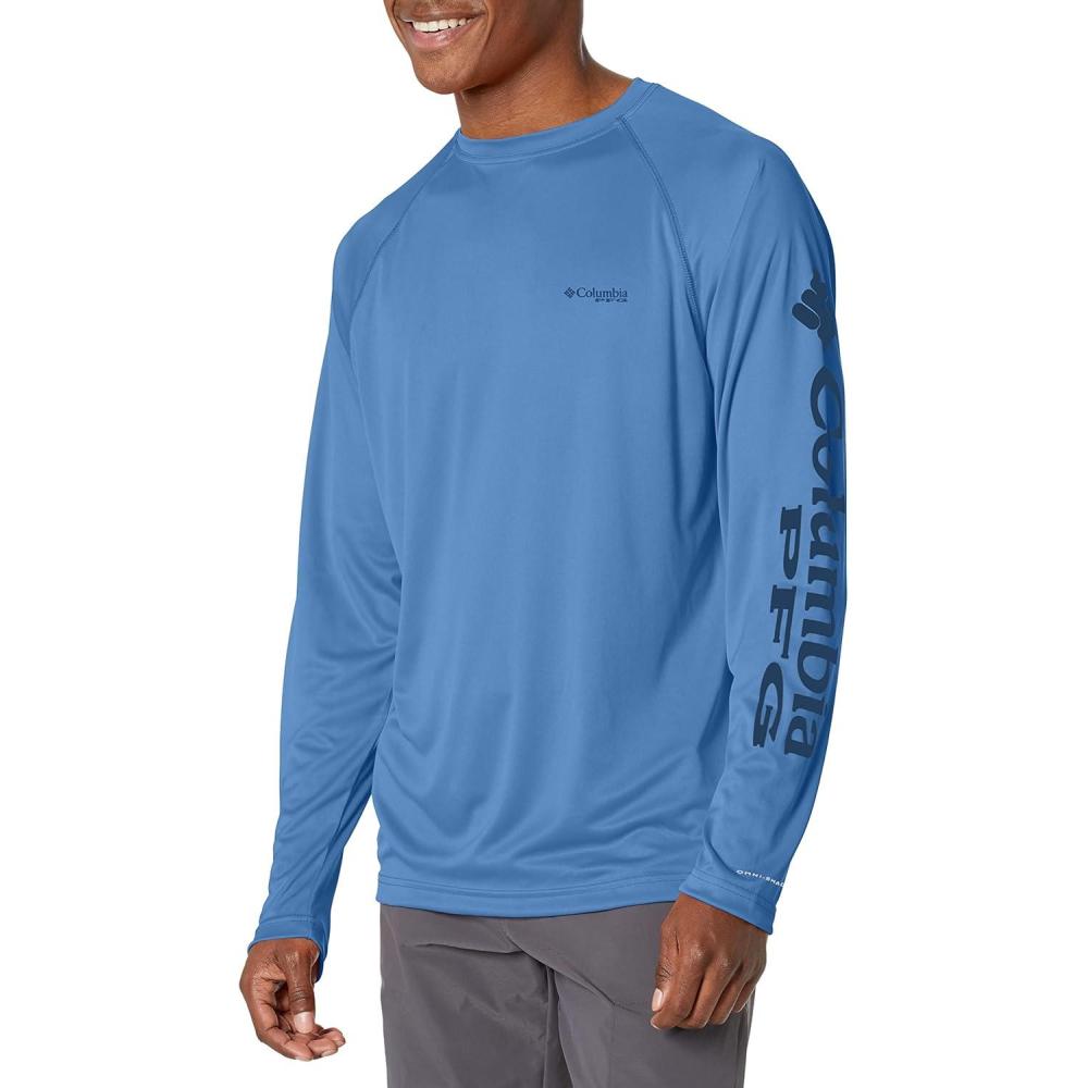 imageColumbia Mens PFG Terminal Tackle Long Sleeve ShirtViolet SeaCarbon Logo