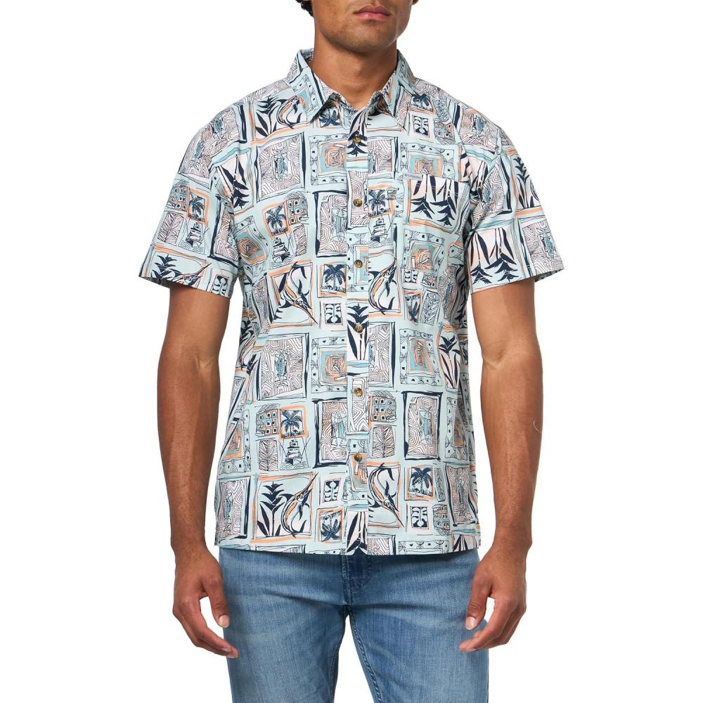 imageColumbia Mens PFG Trollers Best II Short Sleeve ShirtCollegiate Navy Resort Time