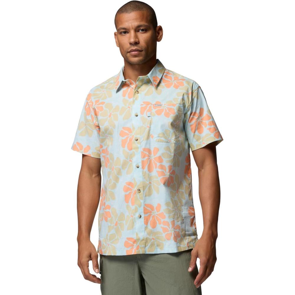 imageColumbia Mens PFG Trollers Best II Short Sleeve ShirtMarine Light Floated