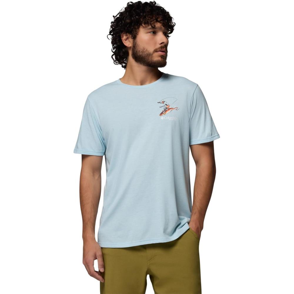 imageColumbia Mens PFG Uncharted Graphic Short SleeveMarine Light