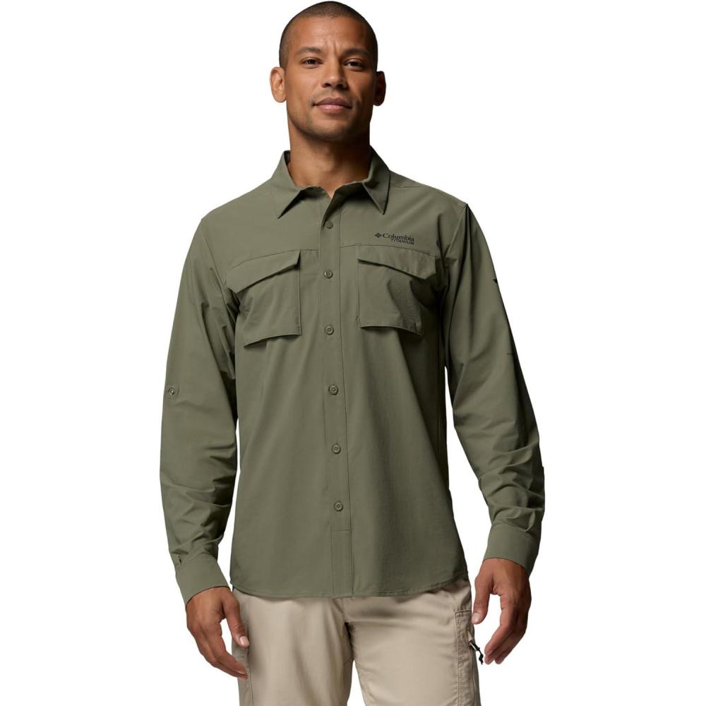 imageColumbia Mens Silver Ridge Elite Long Sleeve WovenStone Green