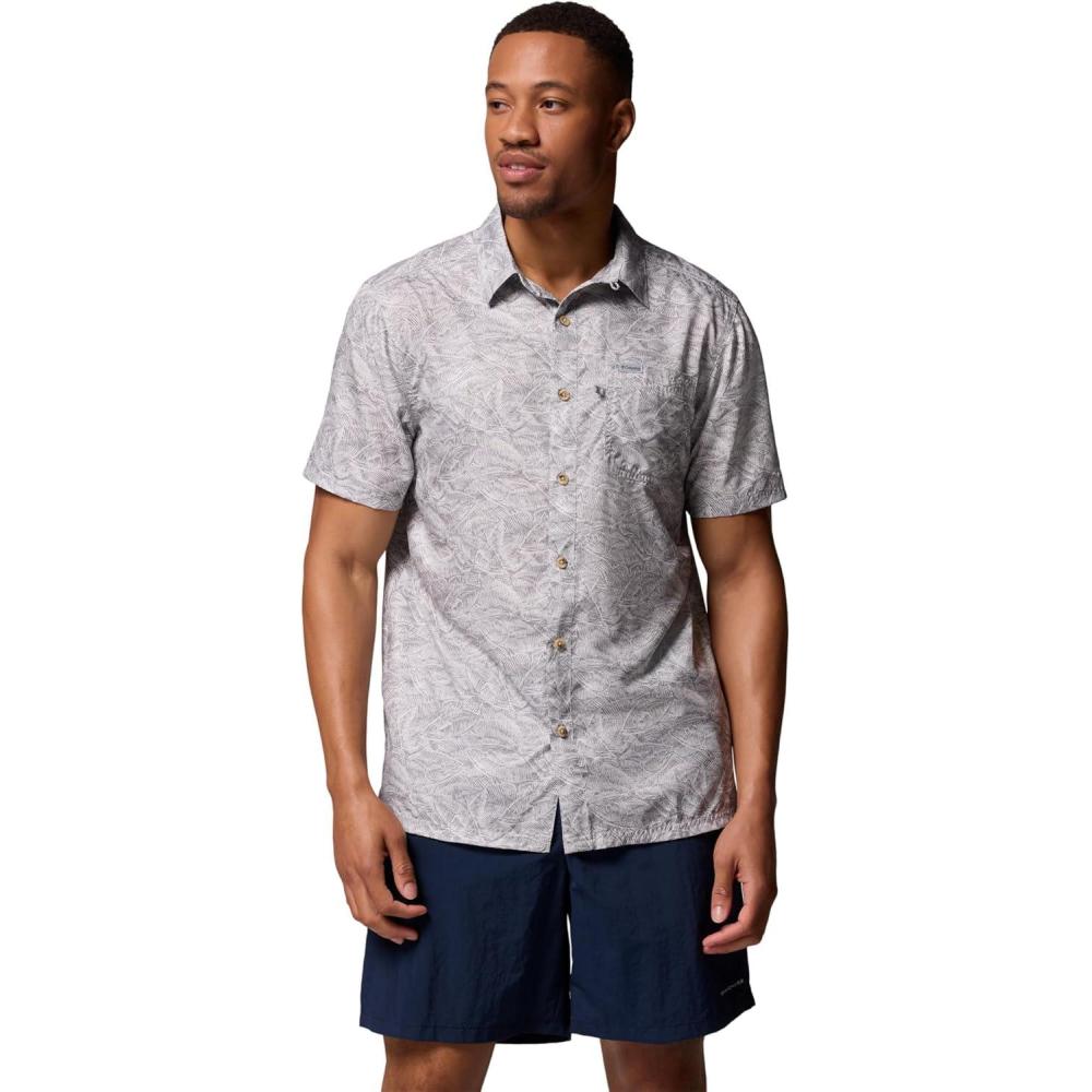 imageColumbia Mens Super Slack Tide Camp Shirt Short SleeveCool Grey Tunny