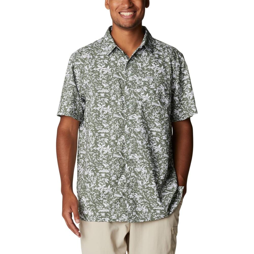 imageColumbia Mens Super Slack Tide Camp Shirt Short SleeveCypress Kona Print