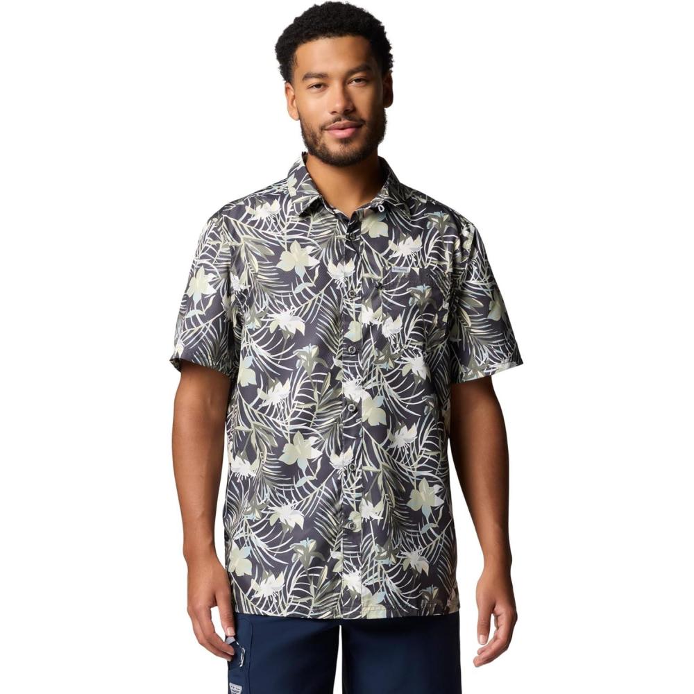 imageColumbia Mens Super Slack Tide Camp Shirt Short SleeveCypress Tropicfield