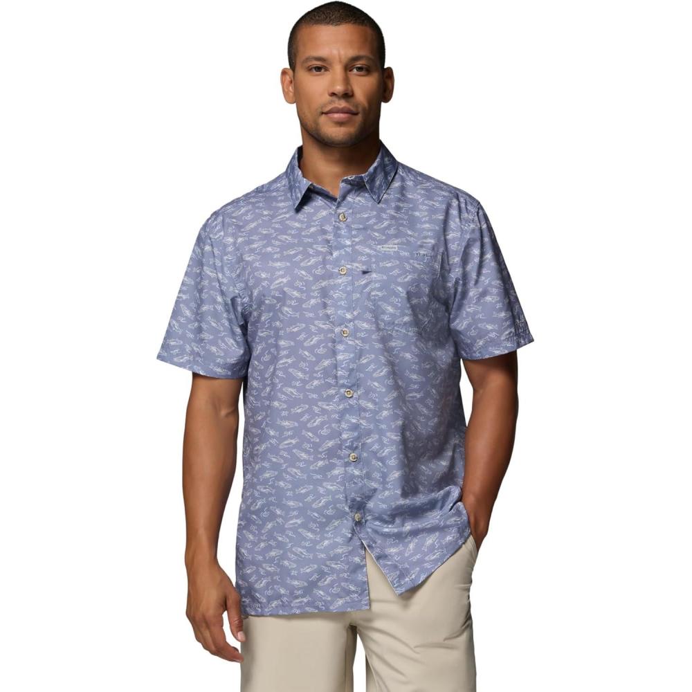 imageColumbia Mens Super Slack Tide Camp Shirt Short SleeveNew Moon Nw Catch