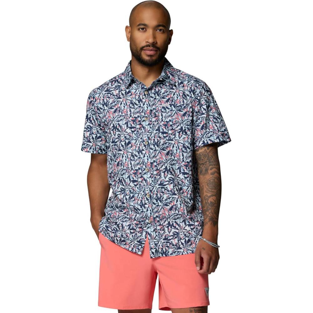 imageColumbia Mens Super Slack Tide Camp Shirt Short SleeveNocturnal Pompanos
