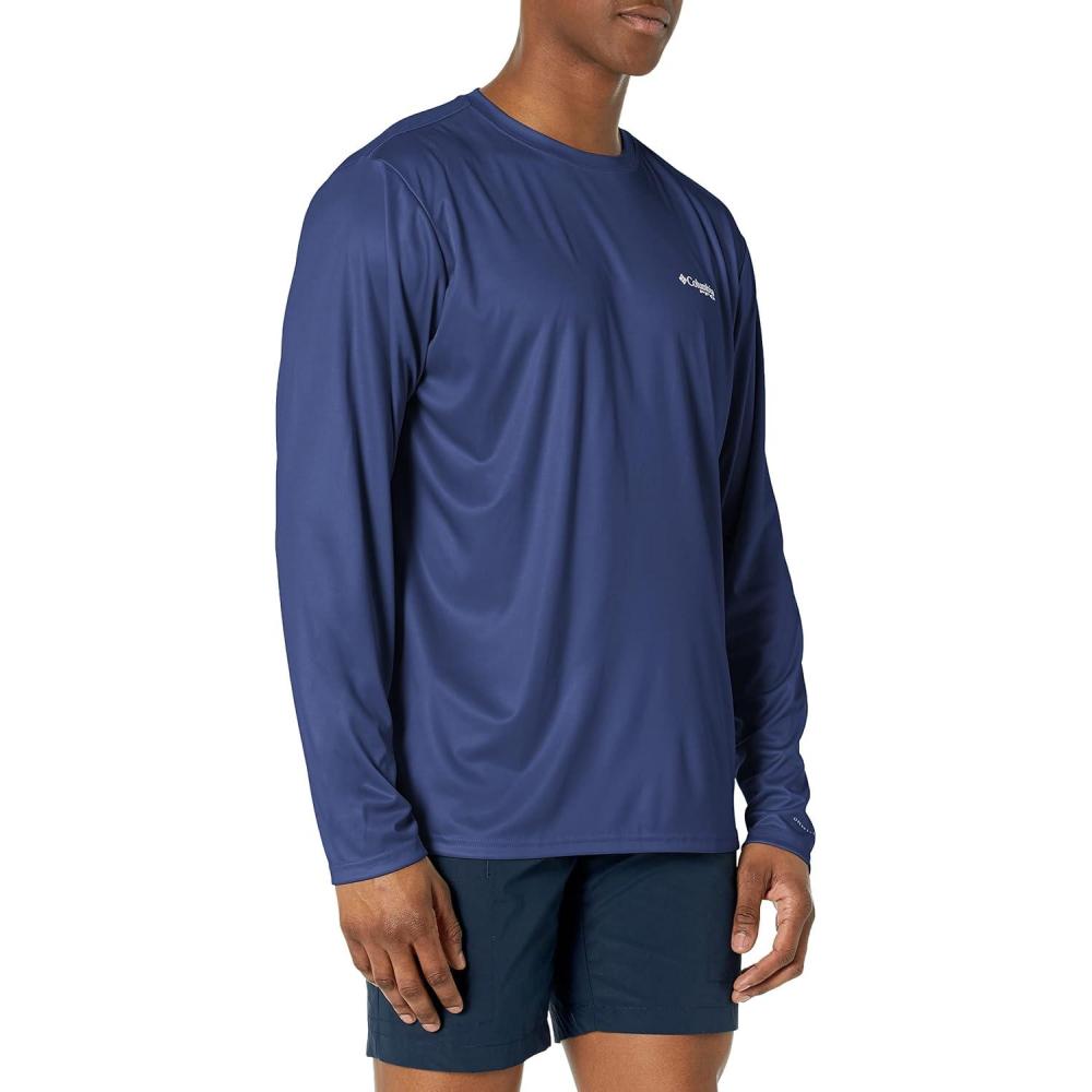 imageColumbia Mens Terminal Tackle PFG Fish Flag Long SleeveCarbonAncient Fossil Alaska Fish