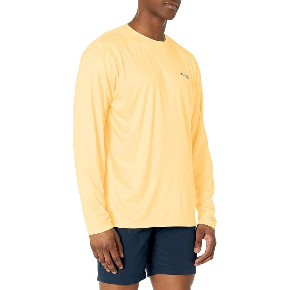 imageColumbia Mens Terminal Tackle PFG Fish Flag Long SleeveCocoa ButterVivid Blue Inshore Slam