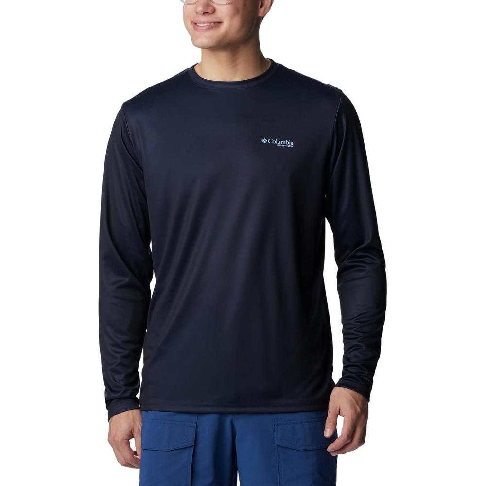 imageColumbia Mens Terminal Tackle PFG Fish Flag Long SleeveCollegiate NavyAgate Blue Mid Atlantic
