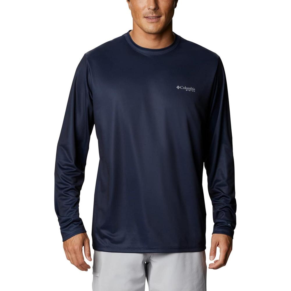 imageColumbia Mens Terminal Tackle PFG Fish Flag Long SleeveCollegiate NavyRed Spark