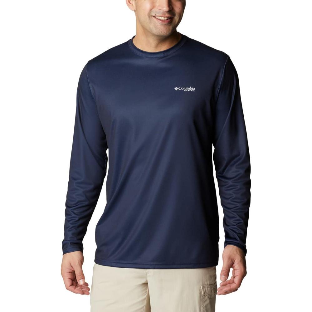 imageColumbia Mens Terminal Tackle PFG Fish Flag Long SleeveCollegiate NavyWhite Alaska Fish