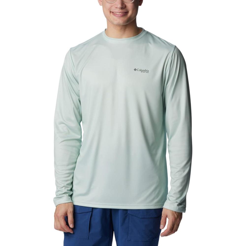 imageColumbia Mens Terminal Tackle PFG Fish Flag Long SleeveCool GreenCypress Alaska Fish