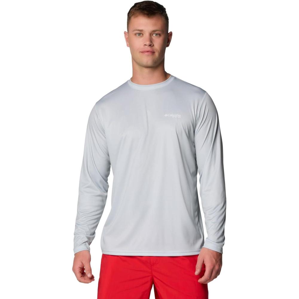 imageColumbia Mens Terminal Tackle PFG Fish Flag Long SleeveCool GreyVivid Blue