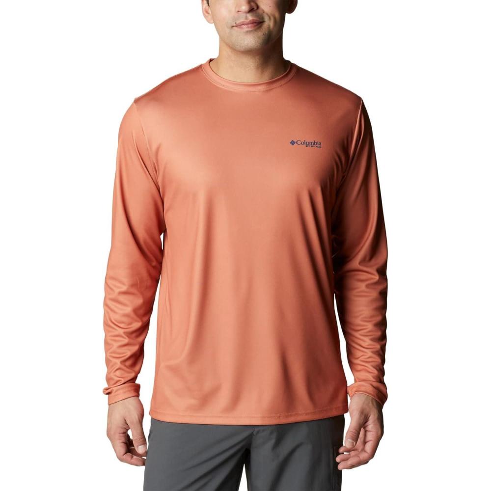 imageColumbia Mens Terminal Tackle PFG Fish Flag Long SleeveIsland OrangeCarbon Inshore Fish