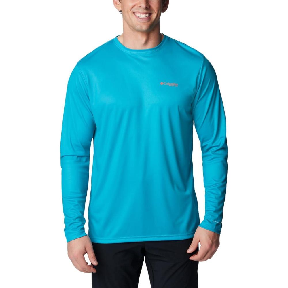 imageColumbia Mens Terminal Tackle PFG Fish Flag Long SleeveOcean TealCorange Inshore Slam