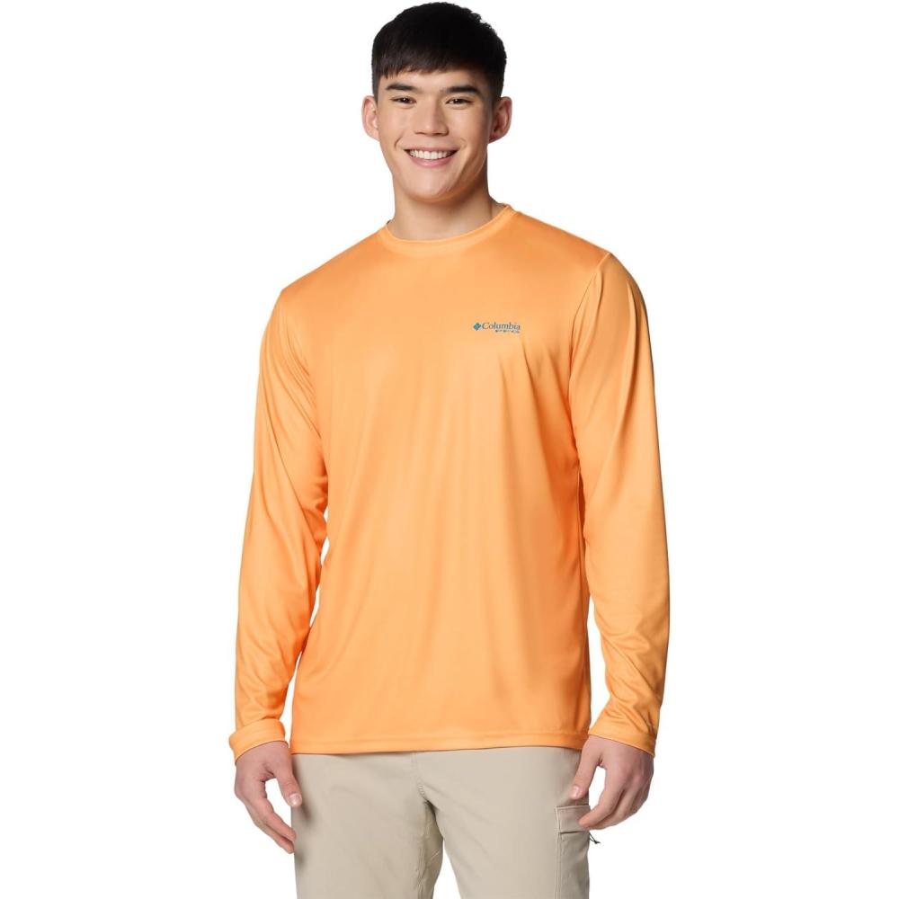imageColumbia Mens Terminal Tackle PFG Fish Flag Long SleeveSummer OrangeWhite Offshore Slam