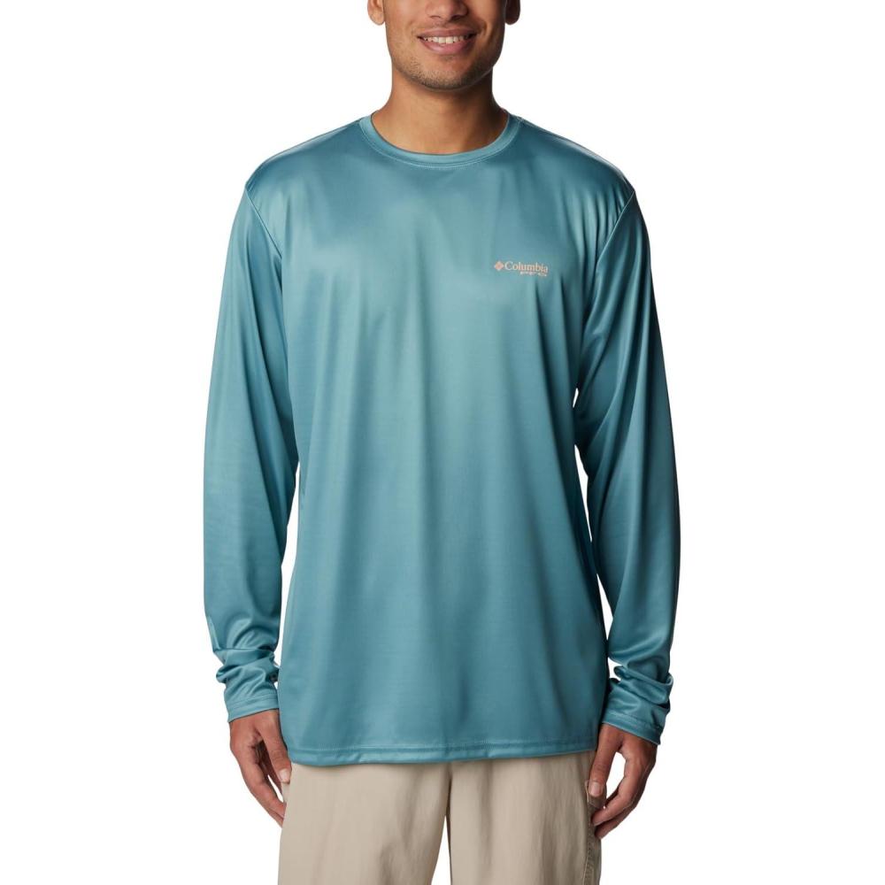 imageColumbia Mens Terminal Tackle PFG Fish Flag Long SleeveTranquil TealMint Cay Trout Flies
