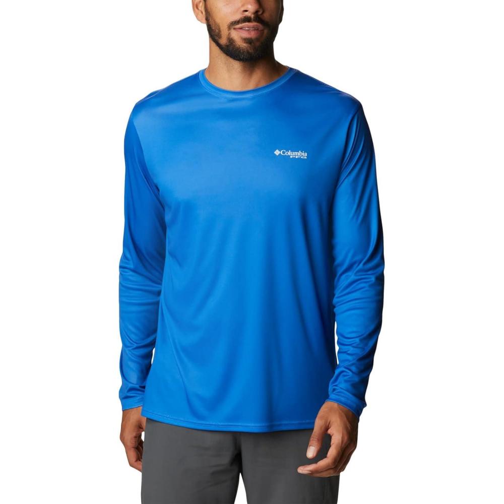 imageColumbia Mens Terminal Tackle PFG Fish Flag Long SleeveVivid BlueFl Fish