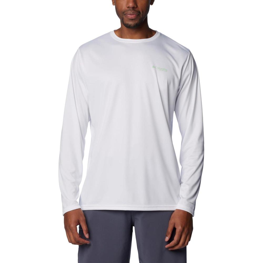 imageColumbia Mens Terminal Tackle PFG Fish Flag Long SleeveWhiteBright Nectar Mid Atlantic