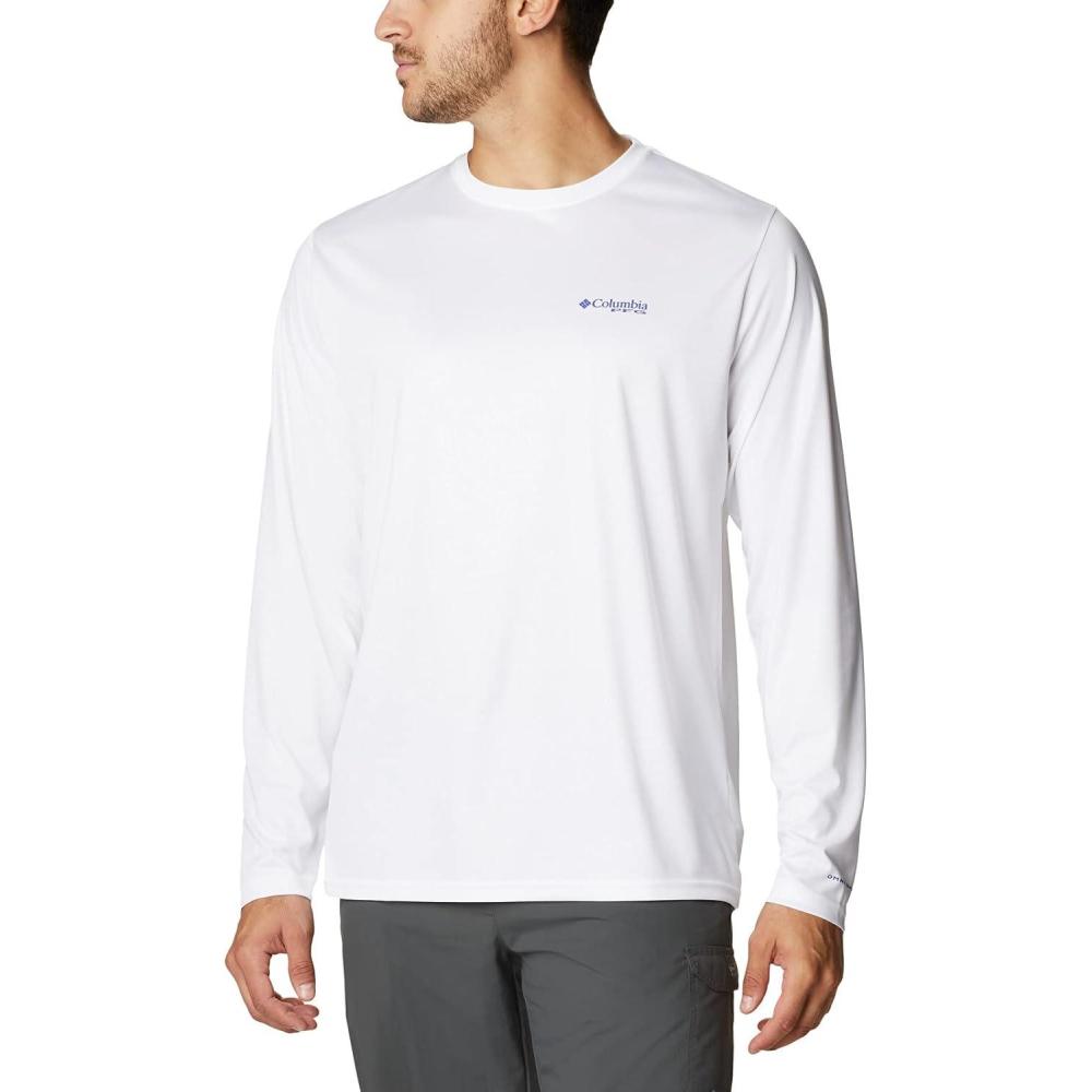 imageColumbia Mens Terminal Tackle PFG Fish Flag Long SleeveWhiteTanzanite