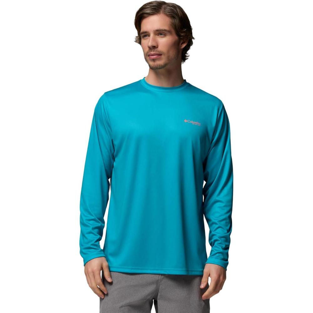 imageColumbia Mens Terminal Tackle PFG Fish Shine II Long SleeveOcean Teal