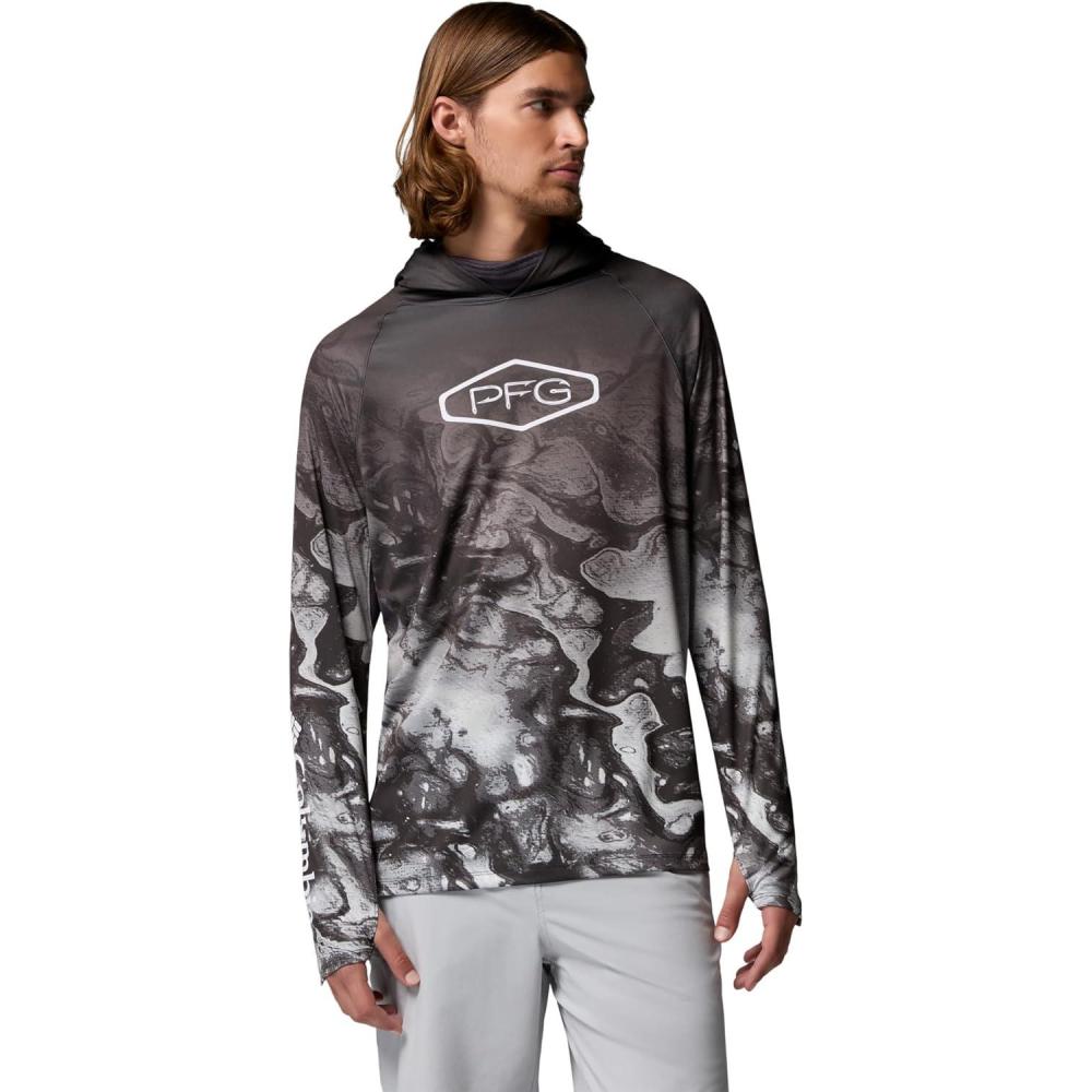 imageColumbia mens Pfg Super Terminal Tackle Vent HoodieShark Aerials Fade