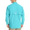 Columbia Men’s PFG Bahama II Long Sleeve Fishing Shirt(Opal Blue)