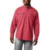 Columbia Men’s PFG Bahama II Long Sleeve Fishing Shirt(Sunset Red)