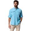Columbia Men’s PFG Bahama II Long Sleeve Fishing Shirt(Vintage Blue)