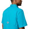 Columbia Men’s PFG Blood and Guts V Short Sleeve Shirt(Ocean Teal)