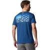 Columbia Men’s PFG Fish Flag II Short Sleeve(Carbon/Vivid Blue Bass + Lures)