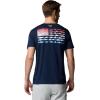 Columbia Men’s PFG Fish Flag II Short Sleeve(Collegiate Navy/Sunset Red Gradient)